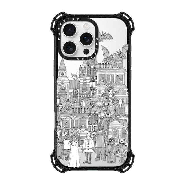 Sharon Turner x CASETiFY iPhone 16 Pro Max ケース ブラック バウンスケース vintage halloween black white transparent