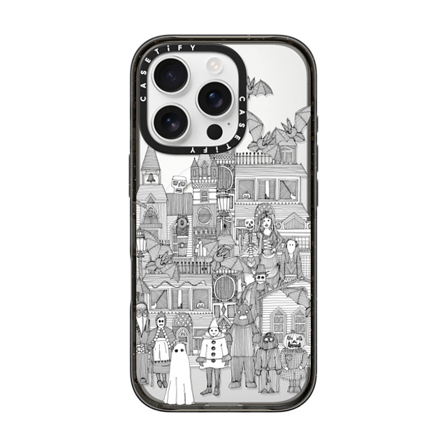 Sharon Turner x CASETiFY iPhone 16 Pro ケース ブラック インパクトケース MagSafe対応 vintage halloween black white transparent