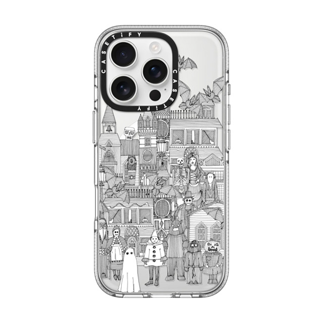 Sharon Turner x CASETiFY iPhone 16 Pro ケース クリア クリア ケース MagSafe対応 vintage halloween black white transparent