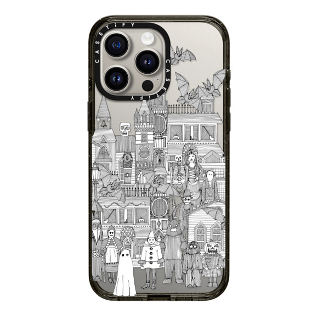 Sharon Turner x CASETiFY iPhone 15 Pro Max ケース ブラック インパクトケース vintage halloween black white transparent