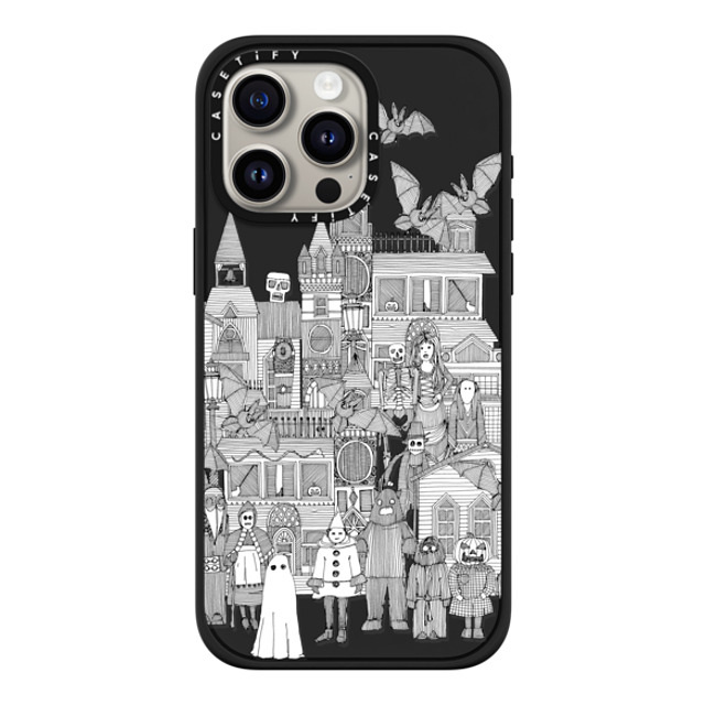 Sharon Turner x CASETiFY iPhone 15 Pro Max ケース マットブラック インパクトケース MagSafe対応 vintage halloween black white transparent