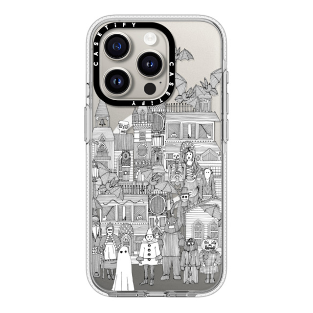 Sharon Turner x CASETiFY iPhone 15 Pro ケース クリア クリア ケース MagSafe対応 vintage halloween black white transparent