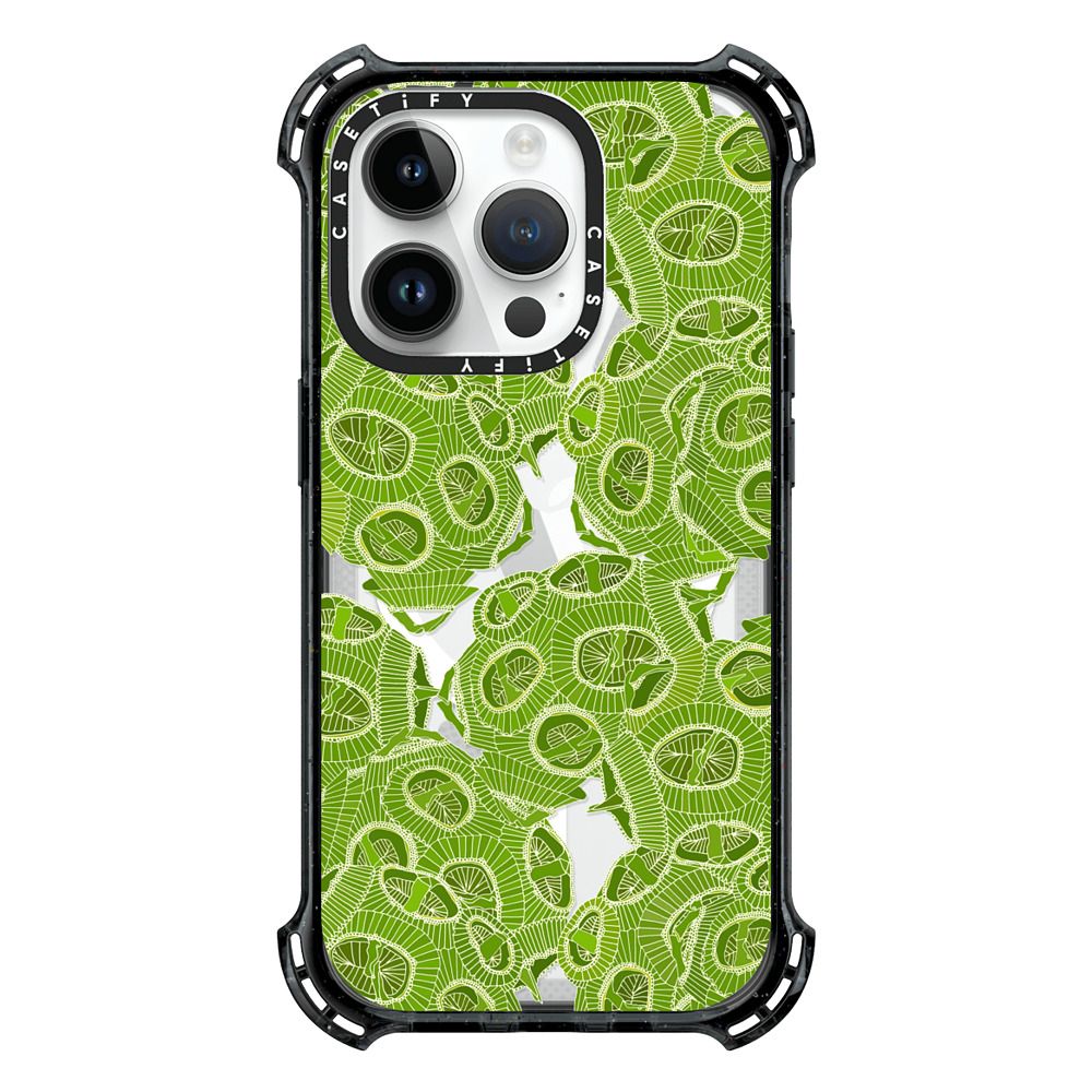  CASETiFY Impact Case for iPhone 11 - Acid Smiles Neon Green -  Clear Black : Cell Phones & Accessories