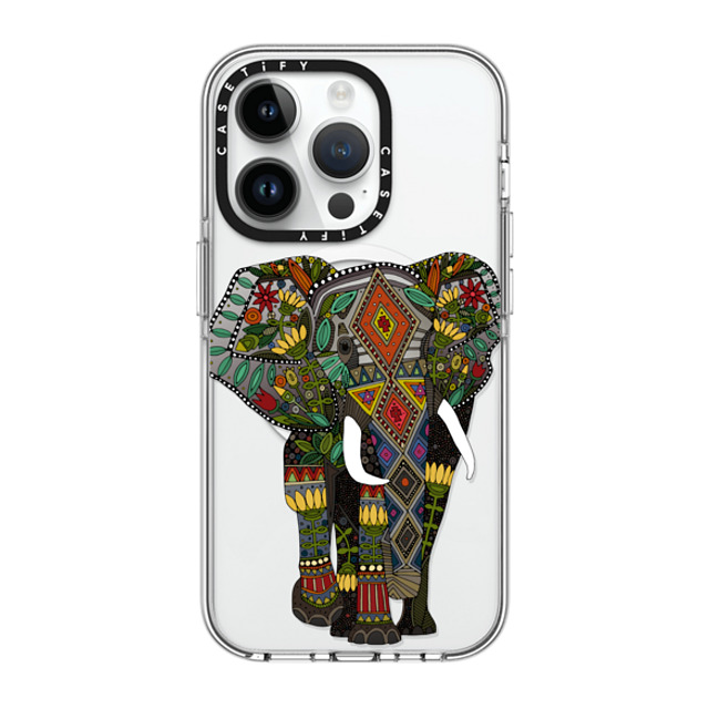 Sharon Turner x CASETiFY iPhone 14 Pro Case Clear Clear Case MagSafe Compatible floral elephant transparent Sharon Turner x CASETiFY iPhone 14 Pro Case Clear Clear Case MagSafe Compatible floral elephant transparent