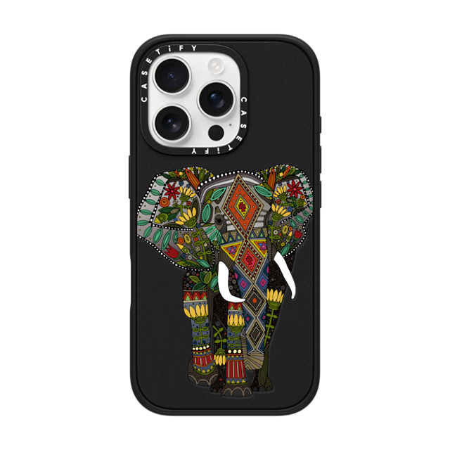 Sharon Turner x CASETiFY iPhone 16 Pro Case Matte Black Impact Case MagSafe Compatible floral elephant transparent Sharon Turner x CASETiFY iPhone 16 Pro Case Matte Black Impact Case MagSafe Compatible floral elephant transparent