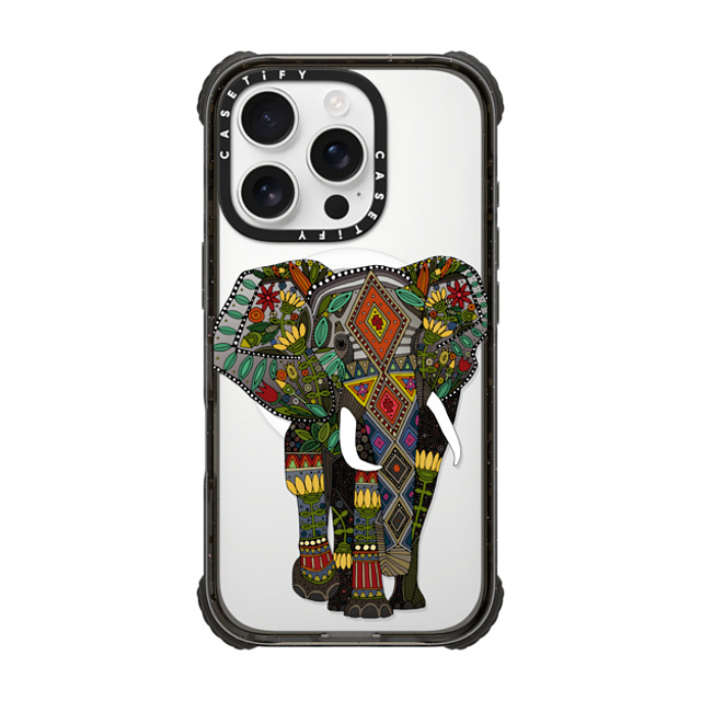 Sharon Turner x CASETiFY iPhone 16 Pro Case Black ウルトラ インパクトケース MagSafe 対応 floral elephant transparent Sharon Turner x CASETiFY iPhone 16 Pro Case Black ウルトラ インパクトケース MagSafe 対応 floral elephant transparent