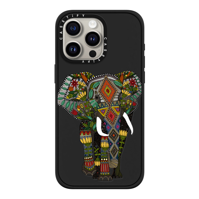 Sharon Turner x CASETiFY iPhone 15 Pro Max Case Matte Black Impact Case MagSafe Compatible floral elephant transparent Sharon Turner x CASETiFY iPhone 15 Pro Max Case Matte Black Impact Case MagSafe Compatible floral elephant transparent