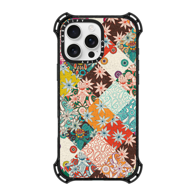 Sharon Turner x CASETiFY iPhone 16 Pro Max ケース ブラック バウンスケース SARILMAK PATCHWORK