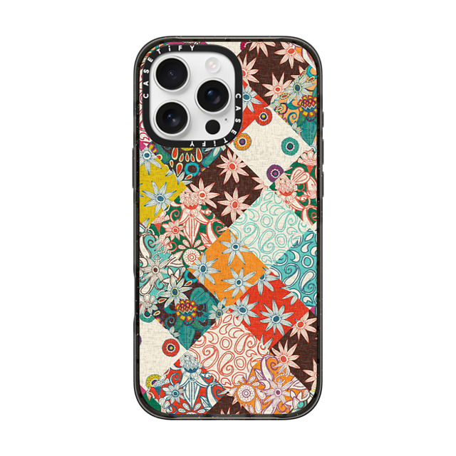 Sharon Turner x CASETiFY iPhone 16 Pro Max ケース ブラック インパクトケース MagSafe対応 SARILMAK PATCHWORK