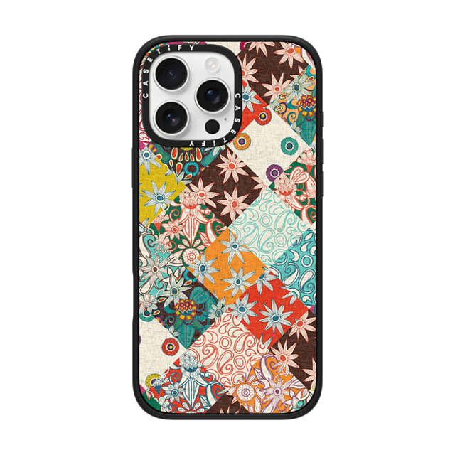 Sharon Turner x CASETiFY iPhone 16 Pro Max ケース マットブラック インパクトケース MagSafe対応 SARILMAK PATCHWORK