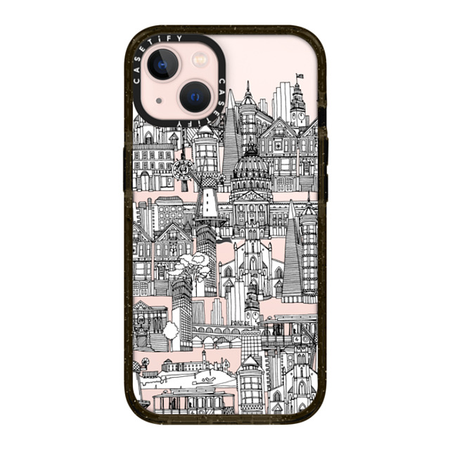 Sharon Turner x CASETiFY iPhone 13 ケース ブラック インパクトケース San Francisco toile de jouy transparent