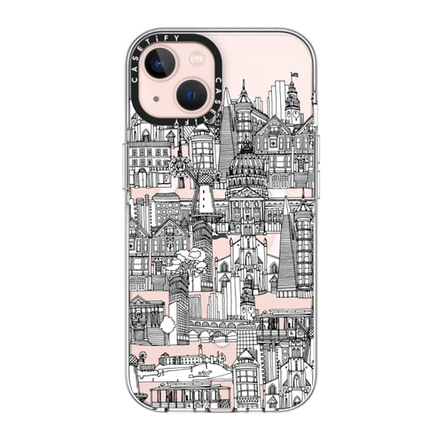 Sharon Turner x CASETiFY iPhone 13 ケース クリア クリア ケース MagSafe対応 San Francisco toile de jouy transparent