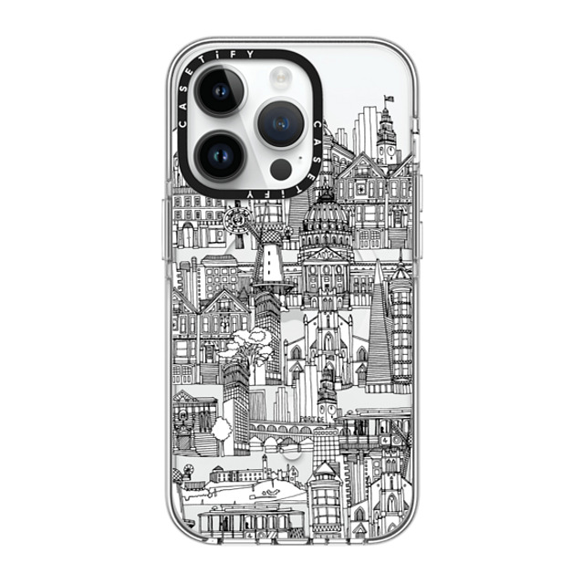 Sharon Turner x CASETiFY iPhone 14 Pro ケース クリア クリア ケース MagSafe対応 San Francisco toile de jouy transparent