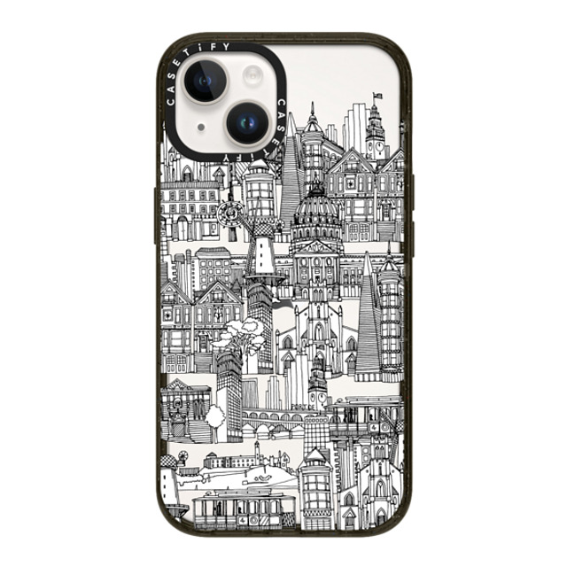 Sharon Turner x CASETiFY iPhone 14 ケース ブラック インパクトケース San Francisco toile de jouy transparent