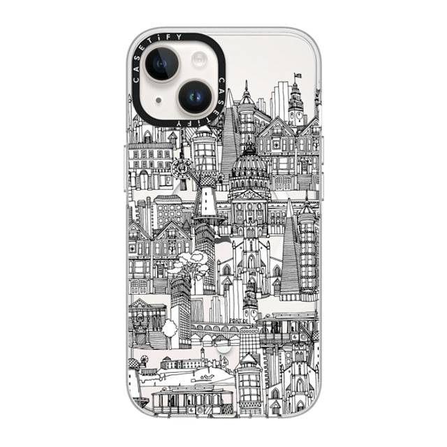 Sharon Turner x CASETiFY iPhone 14 Case Clear Clear Case MagSafe Compatible San Francisco toile de jouy transparent Sharon Turner x CASETiFY iPhone 14 Case Clear Clear Case MagSafe Compatible San Francisco toile de jouy transparent