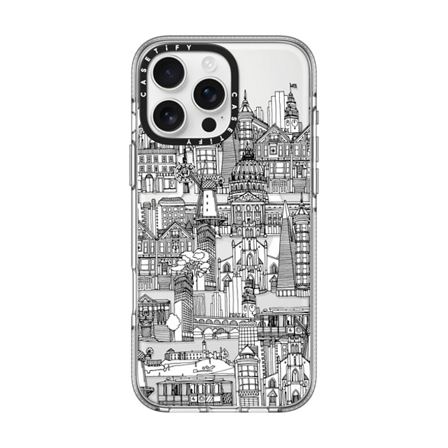 Sharon Turner x CASETiFY iPhone 16 Pro Max ケース クリア クリア ケース MagSafe対応 San Francisco toile de jouy transparent