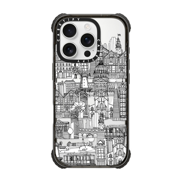 Sharon Turner x CASETiFY iPhone 16 Pro Case Black ウルトラ インパクトケース MagSafe 対応 San Francisco toile de jouy transparent Sharon Turner x CASETiFY iPhone 16 Pro Case Black ウルトラ インパクトケース MagSafe 対応 San Francisco toile de jouy transparent