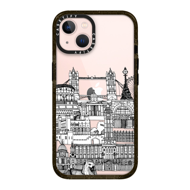 Sharon Turner x CASETiFY iPhone 13 ケース ブラック インパクトケース London toile transparent