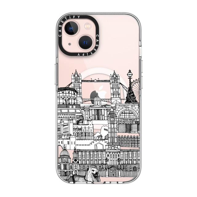 Sharon Turner x CASETiFY iPhone 13 ケース クリア クリア ケース MagSafe対応 London toile transparent