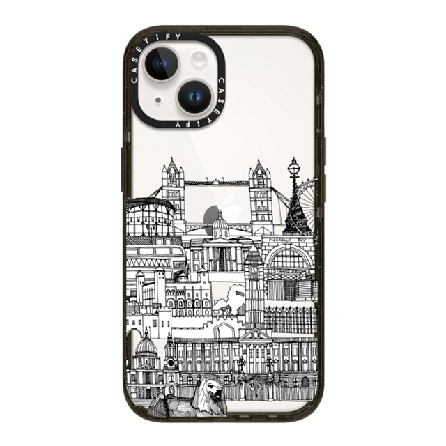 Sharon Turner x CASETiFY iPhone 14 ケース ブラック インパクトケース London toile transparent