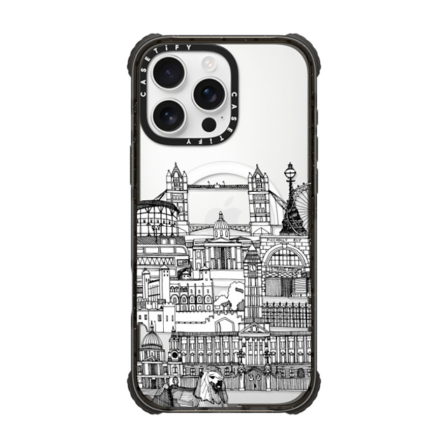 Sharon Turner x CASETiFY iPhone 16 Pro Max Case Black ウルトラ インパクトケース MagSafe 対応 London toile transparent Sharon Turner x CASETiFY iPhone 16 Pro Max Case Black ウルトラ インパクトケース MagSafe 対応 London toile transparent