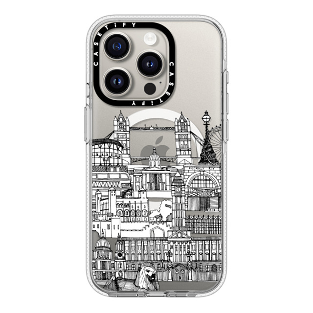 Sharon Turner x CASETiFY iPhone 15 Pro ケース クリア クリア ケース MagSafe対応 London toile transparent