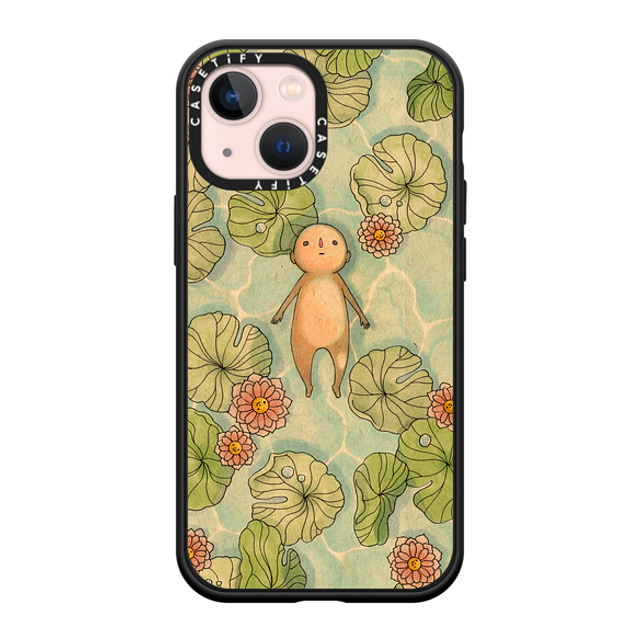 Felicia Chiao x CASETiFY iPhone 13 Mini �P�[�X Floral,Nature �}�b�g�u���b�N �C���p�N�g�P�[�X MagSafe�Ή� Pool