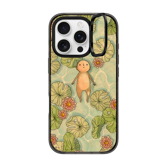 Felicia Chiao x CASETiFY iPhone 16 Pro ケース ブラック インパクトリングスタンドケース MagSafe対応 Pool