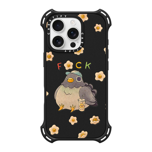 Felicia Chiao x CASETiFY iPhone 16 Pro ケース Floral,Animal マットブラック バウンスケース Pigeon and Daisies Mother's Day Felicia Chiao x CASETiFY iPhone 16 Pro ケース Floral,Animal マットブラック バウンスケース Pigeon and Daisies Mother's Day