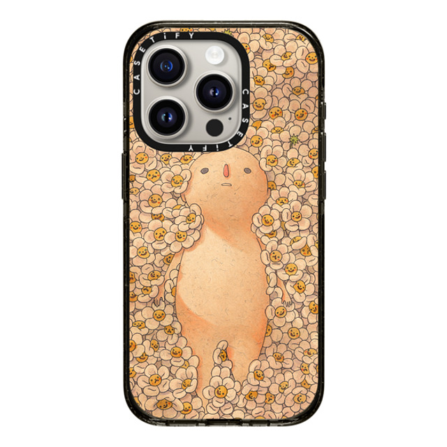 Felicia Chiao x CASETiFY iPhone 15 Pro Case Black Impact Case Daisies Felicia Chiao x CASETiFY iPhone 15 Pro Case Black Impact Case Daisies