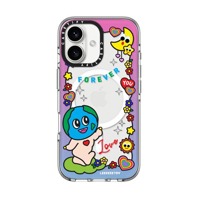 LeeeeeeToy x CASETiFY iPhone 16 ケース クリア クリア ケース MagSafe対応 LOVE ME TO THE MOON