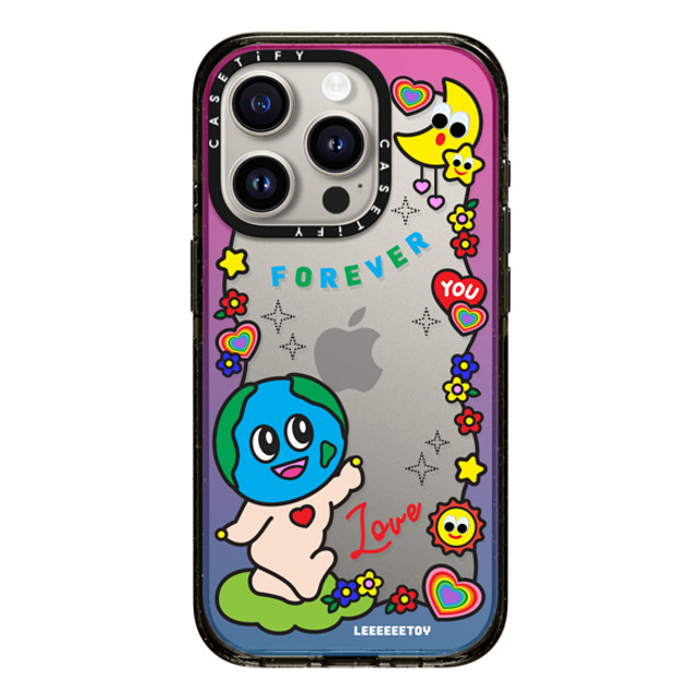 LeeeeeeToy x CASETiFY iPhone 15 Pro ケース ブラック インパクトケース LOVE ME TO THE MOON