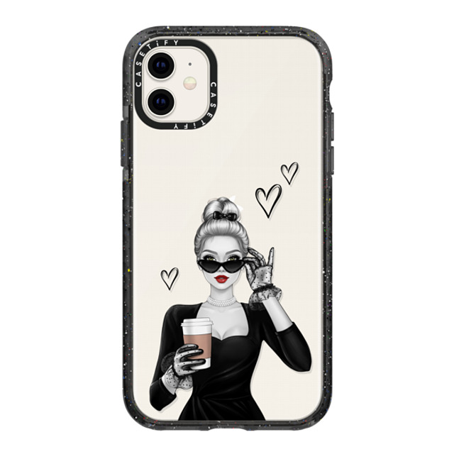 Victoria Ryabinina x CASETiFY iPhone 11 ケース ブラック インパクトケース Elegant lady