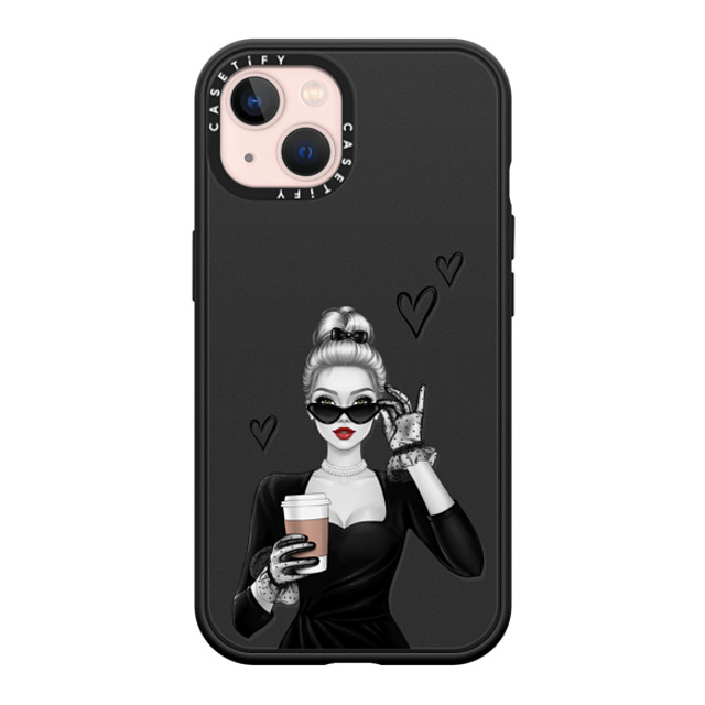 Victoria Ryabinina x CASETiFY iPhone 13 ケース マットブラック インパクトケース MagSafe対応 Elegant lady