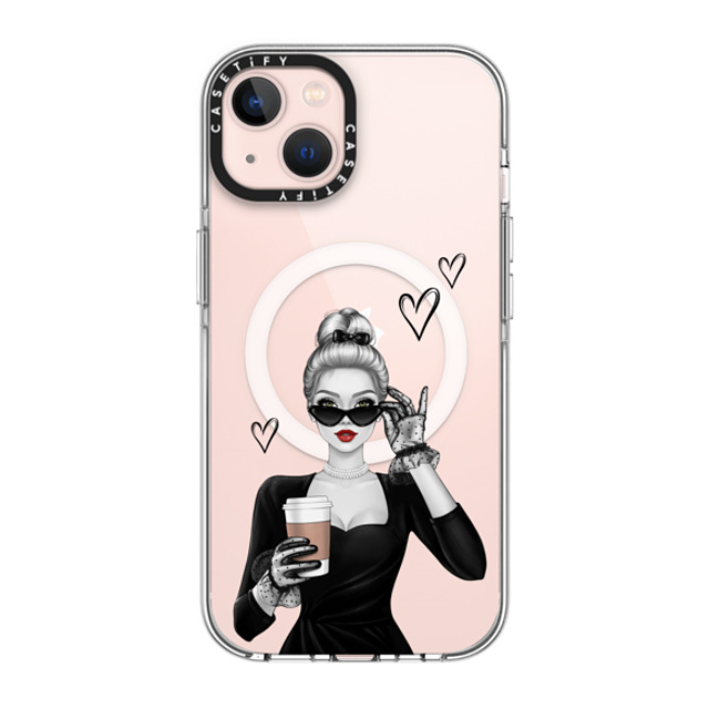 Victoria Ryabinina x CASETiFY iPhone 13 ケース クリア クリア ケース MagSafe対応 Elegant lady