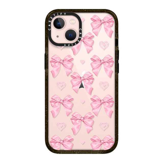 Victoria Ryabinina x CASETiFY iPhone 13 ケース ブラック インパクトケース Pink bows