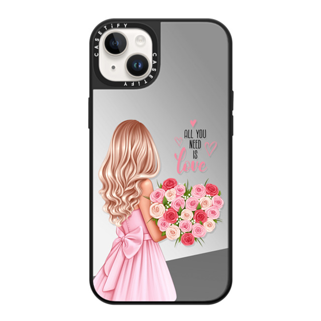 Victoria Ryabinina x CASETiFY iPhone 14 Plus Case Silver on Black ミラーケース MagSafe対応 Lady with flowers (blonde) Victoria Ryabinina x CASETiFY iPhone 14 Plus Case Silver on Black ミラーケース MagSafe対応 Lady with flowers (blonde)