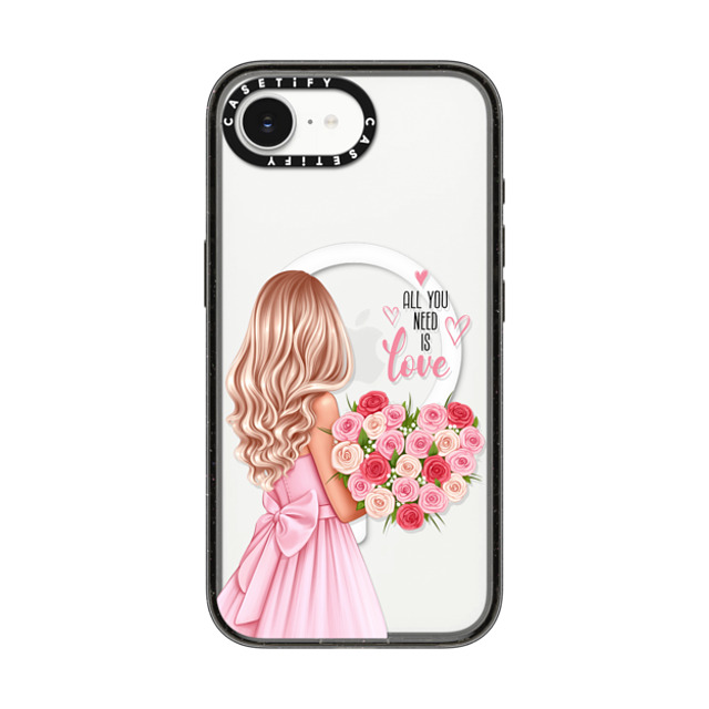 Victoria Ryabinina x CASETiFY iPhone 16e Case Floral,Love Black Impact Case MagSafe Compatible Lady with flowers (blonde) Back to School Victoria Ryabinina x CASETiFY iPhone 16e Case Floral,Love Black Impact Case MagSafe Compatible Lady with flowers (blonde) Back to School
