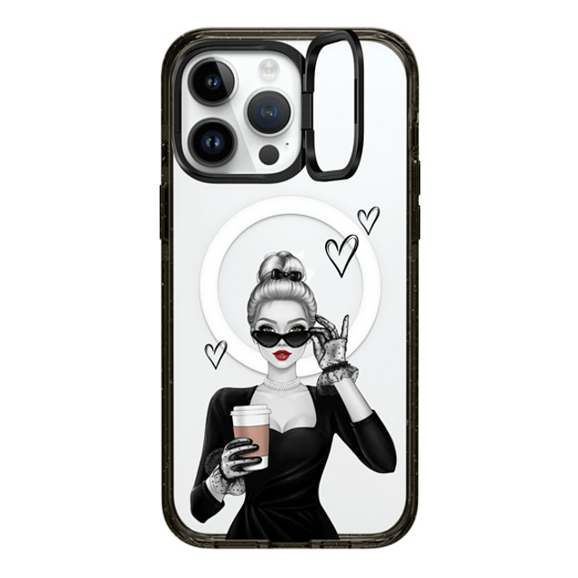 Victoria Ryabinina x CASETiFY iPhone 14 Pro Max Case Black インパクトリングスタンドケース MagSafe対応 Elegant lady Father's Day Victoria Ryabinina x CASETiFY iPhone 14 Pro Max Case Black インパクトリングスタンドケース MagSafe対応 Elegant lady Father's Day