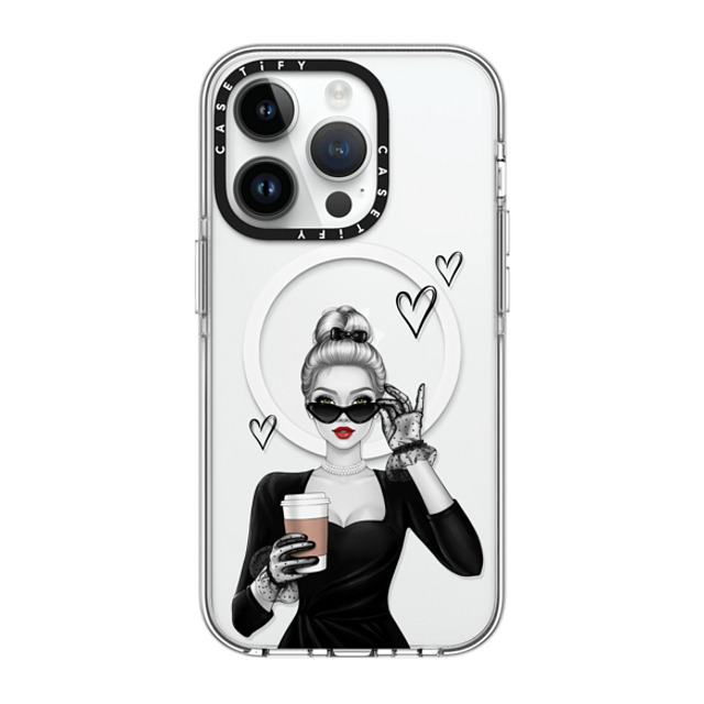 Victoria Ryabinina x CASETiFY iPhone 14 Pro ケース クリア クリア ケース MagSafe対応 Elegant lady