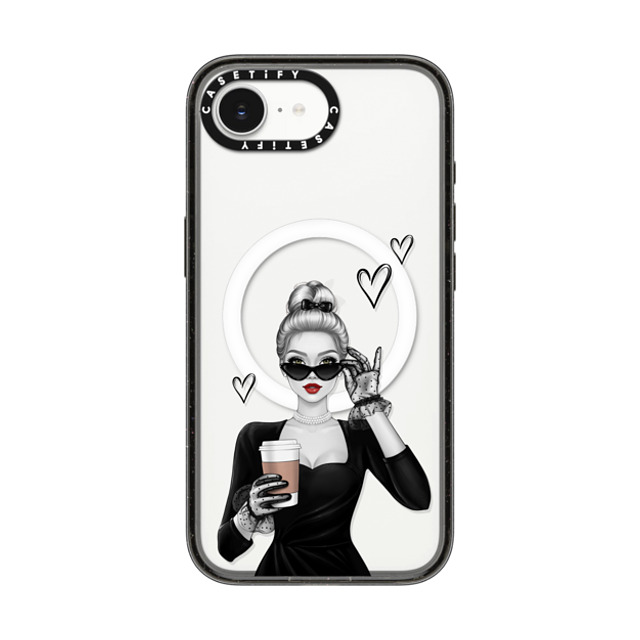 Victoria Ryabinina x CASETiFY iPhone 16e Case Black Impact Case MagSafe Compatible Elegant lady Back to School Victoria Ryabinina x CASETiFY iPhone 16e Case Black Impact Case MagSafe Compatible Elegant lady Back to School