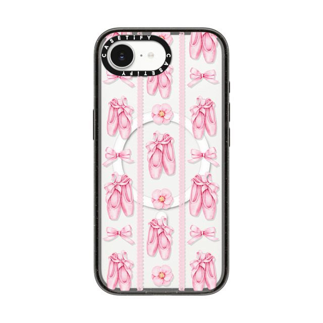 Victoria Ryabinina x CASETiFY iPhone 16e Case Ribbon,Pattern Black Impact Case MagSafe Compatible Ballet pattern Back to School Victoria Ryabinina x CASETiFY iPhone 16e Case Ribbon,Pattern Black Impact Case MagSafe Compatible Ballet pattern Back to School