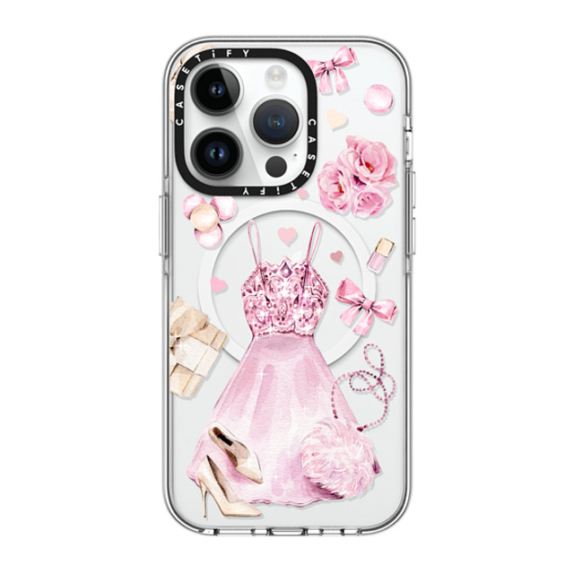 Victoria Ryabinina x CASETiFY iPhone 14 Pro Case Clear Clear Case MagSafe Compatible Pink clothes set Victoria Ryabinina x CASETiFY iPhone 14 Pro Case Clear Clear Case MagSafe Compatible Pink clothes set