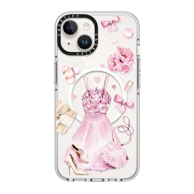 Victoria Ryabinina x CASETiFY iPhone 14 Case Clear Clear Case MagSafe Compatible Pink clothes set Victoria Ryabinina x CASETiFY iPhone 14 Case Clear Clear Case MagSafe Compatible Pink clothes set