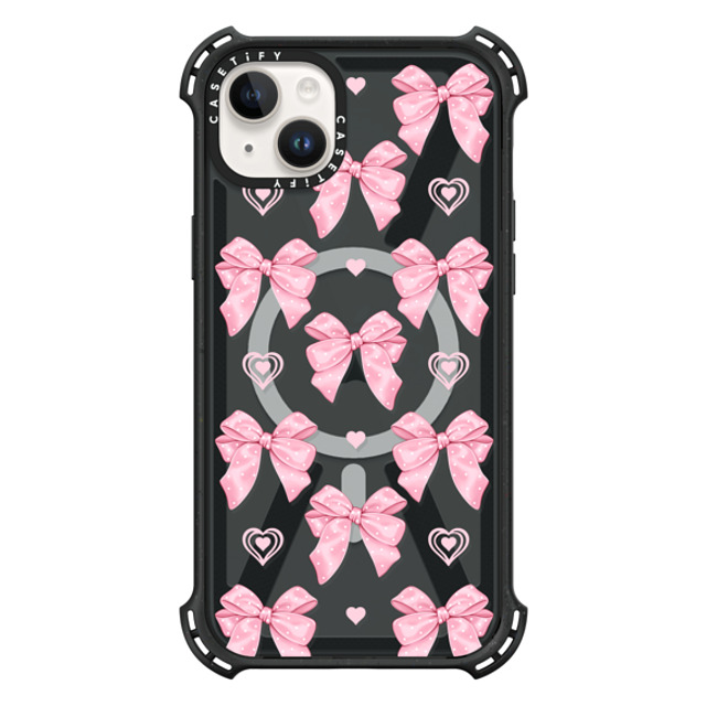 Victoria Ryabinina x CASETiFY iPhone 14 Plus ケース Triple Black バウンスケース Pink bows