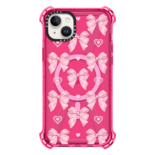 Victoria Ryabinina x CASETiFY iPhone 14 Plus ケース Bubble Gum バウンスケース Pink bows