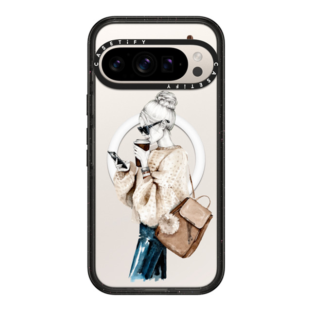Victoria Ryabinina x CASETiFY Pixel 9 Pro Case Quote,Typography ブラック マグネット式 インパクトケース Girl and coffee New iPhone Victoria Ryabinina x CASETiFY Pixel 9 Pro Case Quote,Typography ブラック マグネット式 インパクトケース Girl and coffee New iPhone