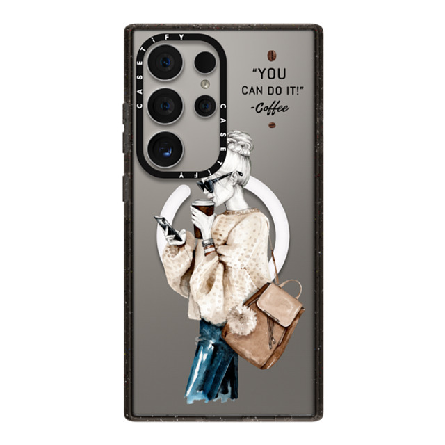 Victoria Ryabinina x CASETiFY Galaxy S24 Ultra Case Quote,Typography ブラック マグネット式 インパクトケース Girl and coffee New iPhone Victoria Ryabinina x CASETiFY Galaxy S24 Ultra Case Quote,Typography ブラック マグネット式 インパクトケース Girl and coffee New iPhone