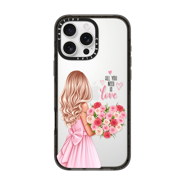 Victoria Ryabinina x CASETiFY iPhone 16 Pro Max Case Floral,Love Black インパクトケース Lady with flowers (blonde) Mother's Day Victoria Ryabinina x CASETiFY iPhone 16 Pro Max Case Floral,Love Black インパクトケース Lady with flowers (blonde) Mother's Day