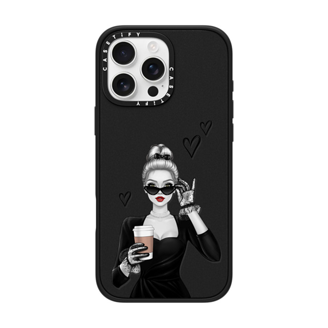 Victoria Ryabinina x CASETiFY iPhone 16 Pro Max ケース マットブラック インパクトケース MagSafe対応 Elegant lady